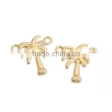 Zinc Based Alloy Connectors Palm Tree Gold Plated photo-3