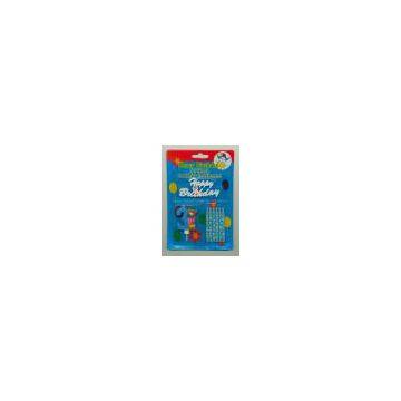 Paraffin wax candle with number