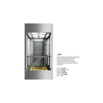 China Square Glass Panoramic Elevator Lift for Sightseeing