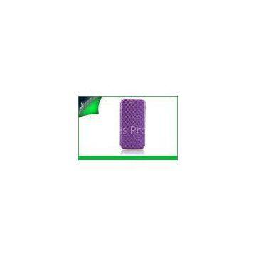 Book Style Purple Apple Iphone 6 Leather Cases , Smartphone Flip Cover