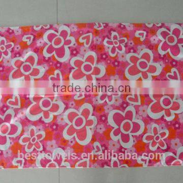 China Supplier Benetton Flower Reactive Printed Beach Towel