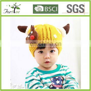 Fashional 100% Acrylic Knitted Baby Christmas Hat