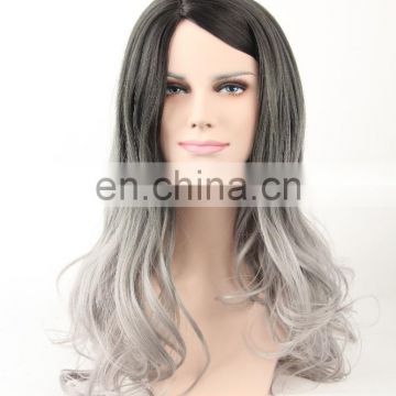 MFW-0096 Top New beauty long synthetic fashion source hair wig, gradient color wig