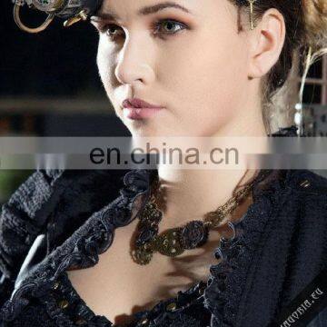 Steampunk Cogwheel Gear Brass Necklace photo-4