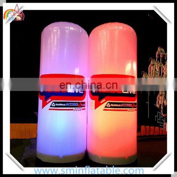 LED decor advertising inflatable led cylinder , wedding lighting tower , inflatable led aisle column for outdoor