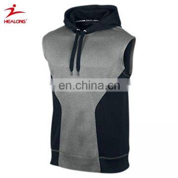 2015 newest style fashion custom made sleevless hooodie wholesale