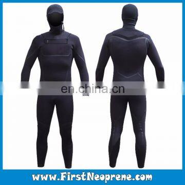 Super Stretch Fabric 3/5MM Premium Neoprene CR Hoods Chest Zipper Wetsuit For Male