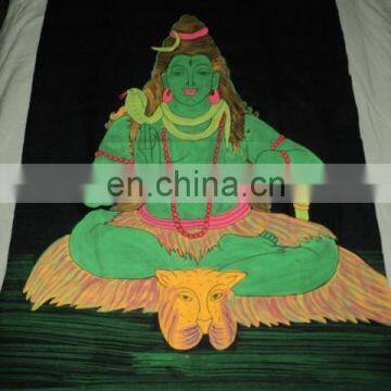 hand painted FLORECENT INDIAN GODS PRINTED WALL HANGINGS