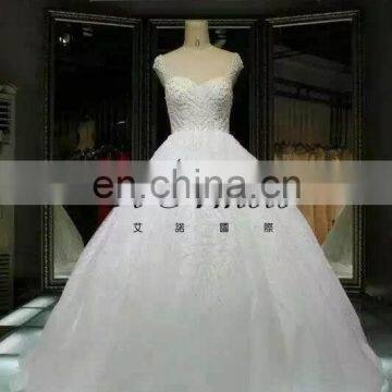 1A088 Tiamero Latest Design China Factory Made Beaded Ball Gown Wedding Dress