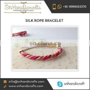 Widely Selling Attractive Silk Rope Bracelet at Wholesale Rate