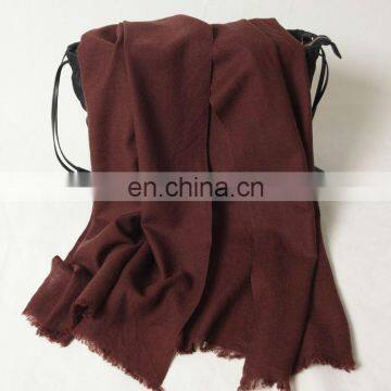 Women Long Cotton Pom Pom Tassel Scarf photo-2