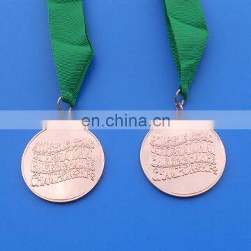 Custom embossed logo copper Internation Challenge medal