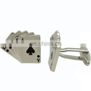 wholesale custom aces poker cards cufflink/cuff link ,various designs,factory price and OEM service