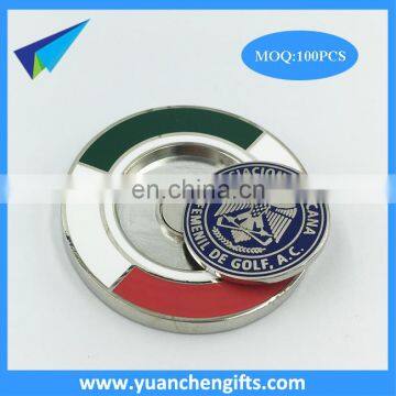 Bulk golf club custom big magnetic hard enamel ball markers