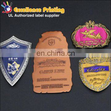 Hot Selling Custom High Precision Cheap Fashion Metal Sticker Metal Wine Label With Competitive Price photo-3