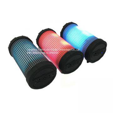 Portable Round Shape Wireless Speaker Mini Bluetooth Bazooka Speaker with Color Lights