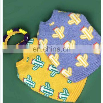 Dog Clothes Spring Autumn Cactus Knitting Shirt Knitwear Teddy Dog Schnauzer Pomeranian Corgi Pet Clothing photo-6