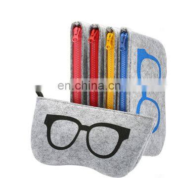 Custom Printing Logo Sunglasses Bags Felt Black Cloth Glasses Bag photo-7