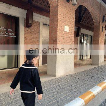 6834/Simple Fashion Fancy School Clothing Sets for Baby Girl Preppy Style Elegant Knit Suits