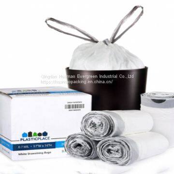 High Quality Trash Bag Plastic Disposable Drawstring Garbage Bags on Roll photo-2