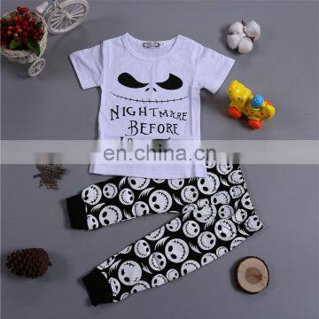 Nightmare Print 2019 Baby Summer Fashion Clothing Sets T-shirt and Pants Lovely Newborn Baby Clothing Set photo-6