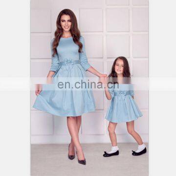 2019 New RED BIG BOW PARTY Dress Mother Daughter Matching Dress 3COLORS (this Link for WOMAN) photo-3
