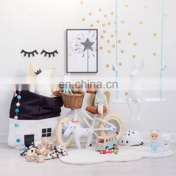 Kids Toy Storage Canvas Bags Duffle Storage Household Toy Bag With Drawstring Pouch Accessory for Toy Tent of Kids Room photo-5