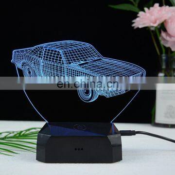 Kids Bedroom Decoration 3D Lamparas Led Illusion Night Light ABS Rechargeable Base Lamp photo-7