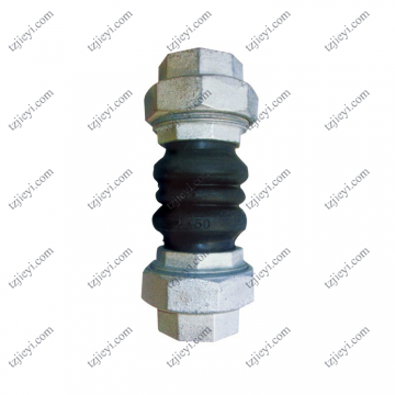 Floating flange double spherical flexible bellow threaded rubber expansion joints