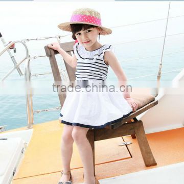 2014 new fashion casual 100% cotton kids beautiful model dresses for girl