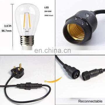 2W S14 Led Edison Light Filament Bulbs Led String Light Outdoor photo-3