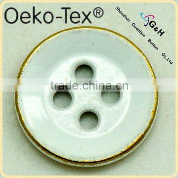 white 4 hole metal button