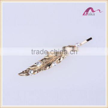 Fashion popular women luxury crystal hair pins charming pearl hair clip for women for gift