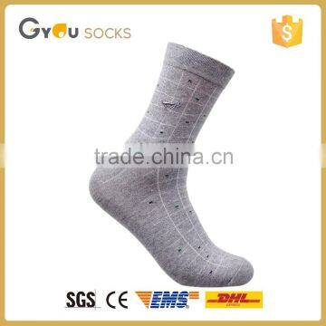 Hot selling men grid stripes gentleman dress casual cotton socks