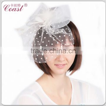 fashion cheap decorative white bridal mini top hats sale for party