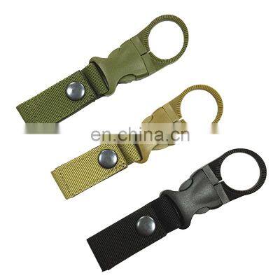 Outdoor Hiking Portable Tactical Nylon Webbing Buckle Hook Water Bottle Holder Clip