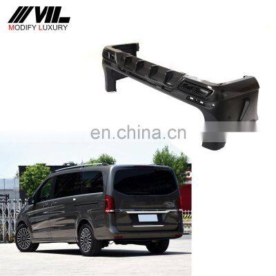 Modify Luxury V-Class W447 Dry Carbon Fiber Car Rear Bumper for Mercedes Benz V250 V260D Vito 2015-2019