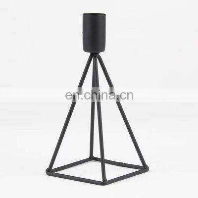 Amazon geometric black Candlestick Holders metal candle holders for home decoration