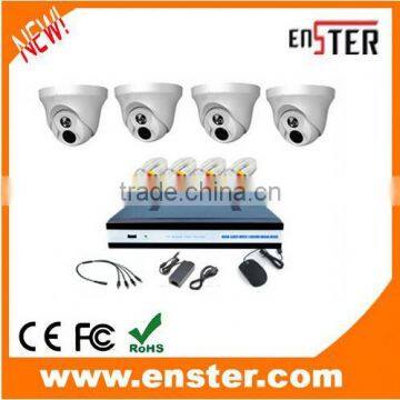 1.0MP 4 channel DVR AHD camera kit with low cost 4ch cctv camera dvr kit