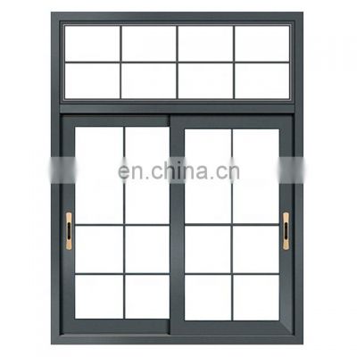 Modern design highly durable tough glass aluminum sliding windows