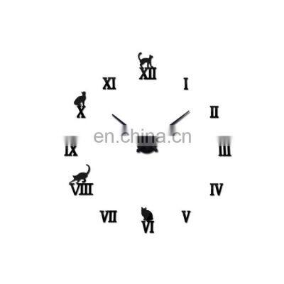 K&B home decor new design modern style EVA+Acrylic diy digital wall clock