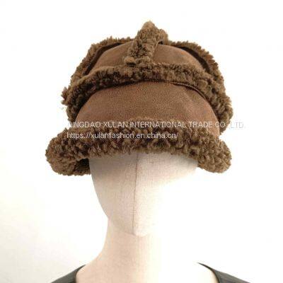 Women's Fashion Faux Fur baseball cap