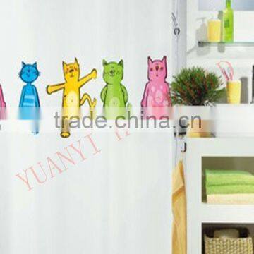 cat design shower curtain