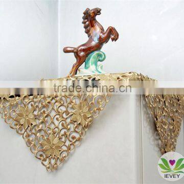 wholesale golden handmade crochet table cloth machine embroidery tablecloth manufacturer lmzc1008(4)K