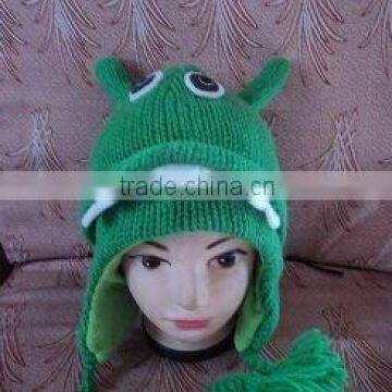 Green Frazzel winter hat