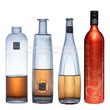 transparent maple food level juicy bottles      Clear Glass Liquor Bottles       Juice Bottles Wholesaler