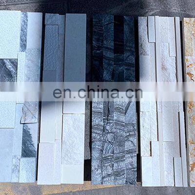 Random Stack Natural Stone Exterior Marble Stone Groove Wall Cladding Cream Interior Natural Stone Panel Suppliers photo-2