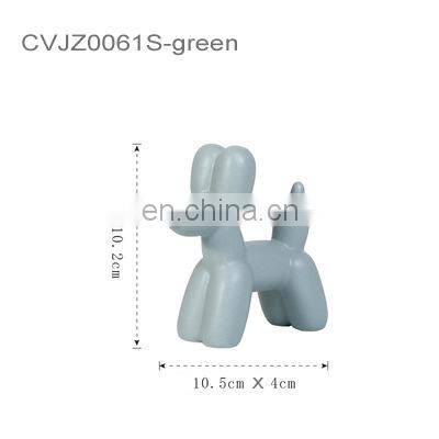 Creative Wedding Dog Rabbit Childhood Birthday Gift Animal Art Cute Balloon Dog Handmade Ceramic Sculpture Decoration photo-5
