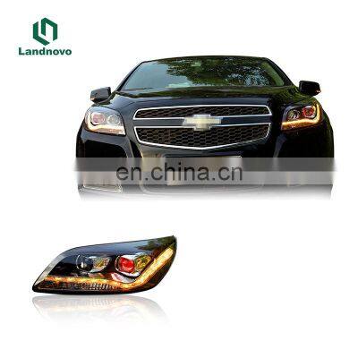 Landnovo auto spare parts head lamp for Chevrolet Malibu 2012-2014 year led headlight assembly
