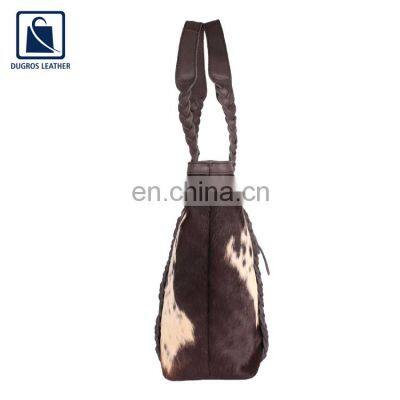 Bulk Quantity Supplier of Trendy Design Cotton Lining Material Wholesale Women Genuine Leather Handbag